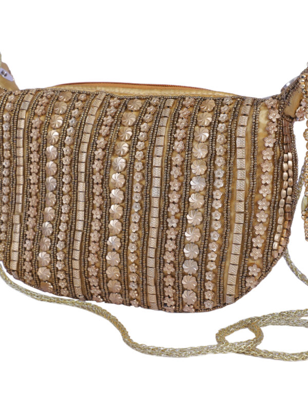 vintage hippie style wood beaded shoulder bag